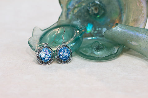 Silver 925  roman glass Earrings