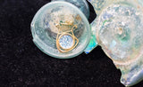 Roman glass Gold plated pendant "Harp of David"