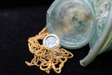 Roman glass Gold plated ring.
